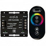 Ecola Контроллер 12V RGB RF c черным пультом (24V 576W)