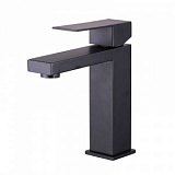 Смеситель умывальник MELODIA Square MDV30620bk картридж 25мм нерж.сталь черный