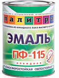 Эмаль ПФ-115, черная 0,9кг Палитра