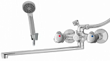 Смеситель ванна MELODIA  MDV32141 длинный плоский излив керамика