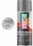 Эмаль аэрозольная серебристый глянц. 520мл.DECORIX