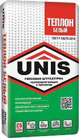 Гипсовая штукатурка ТЕПЛОН белая (30 кг.) Юнис