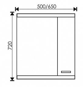 50 Зеркало-шкаф "Шимо -50" 50 Зеркало-шкаф "Шимо -50"