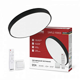 Светильник LED 95Вт 3000-6500K 7600Лм 400x50мм с пультом ДУ черный SCANDY SIMPLE-95RCB