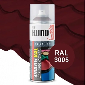 Эмаль для металлочерепицы RAL3005 винно-красный KUDO