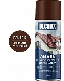 Эмаль аэрозольная шоколадно-коричневый унив. 520мл.DECORIX
