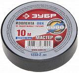 Изолента ЗУБР МАСТЕР черная ПВХ 15мм*10м (1233-2_z01)